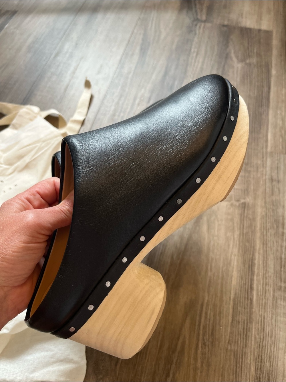 Lauren Manoogian women’s leather clogs size 38